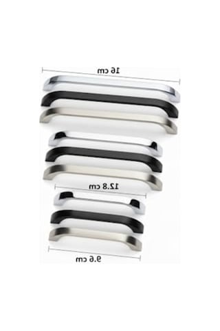 Göksu Krom Metal Mutfak Dolap Kulpları, Çekmece Kapak Kulbu, Mobilya Kulp 128 Mm, Adet, 1 155 x 230 MM (Büyük Boy)