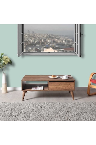 Dikdörtgen Orta Sehpa-koyu Ceviz Oslo Ceviz 110x42x65 Cm Gxyxd