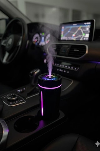 Blackbird Kt-h04 Siyah Oto İçi Ofis Ev Hava Nemlendirici Işıklı Buhar Koku Makinası