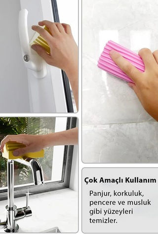 1 Adet Nemli Silgi Sünger - Toz Ustası - Çok Amaçlı Temizlik Toz Süngeri