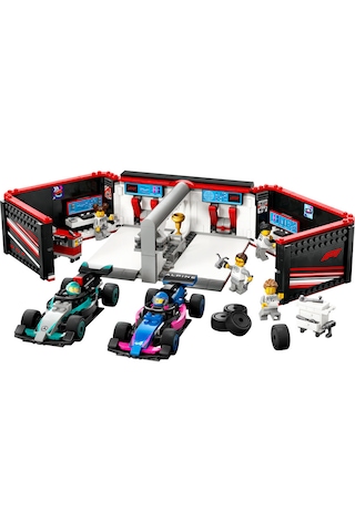 LEGO® City F1® Garajı ve Mercedes-AMG ve Alpine Arabaları 60444 -7 Yaş ve Üzeri Çocuklar için Yarış Arabası İçeren Oyuncak Yapım Seti(678P)