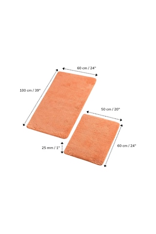 Banyo Paspası Seti, 2 Parça, Dekoratif Banyo Halısı, El Yapımı, %100 Akrilik, Makinede Yıkanabilir, Kaymaz Alt Y Çok Renkli