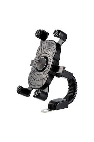 Ranyeek Motorsiklet Telefon Tutucu, Otomatik Kilitleme, 360 Döndürme, Sarsıntı Dayanıklı, Evrensel Uyum, Navigasyon İçin, Kol Kolu Montajlı