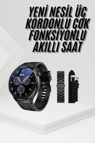 Amoled Ekran Metal Deri Silikon Kordonlu Uyku Ve Sağlık Takibi - 15000