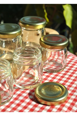 6'lı 40 Ml Mini Cam Kavanoz Numune, Mama, Reçel, Düğün Ve Kına