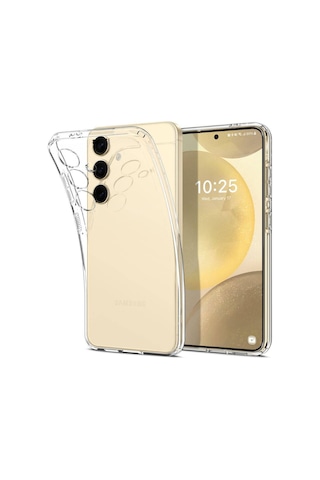 Samsung Galaxy Uyumlu S24 Plus Kapak Kamera Korumalı Süper Silikon Şeffaf Kılıf