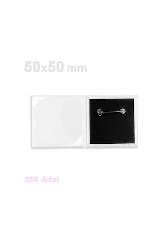 Kare Rozet - 100 Adet 50x50mm Uv Baskıya Uygun