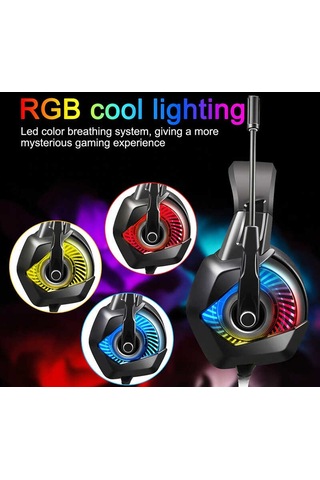 Canpay​ Onikuma K6 RGB 3.5MM Kablolu Kulak Üstü Oyuncu Kulaklığı