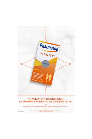 Pharmaton Vitality 2 x 30 Kapsül