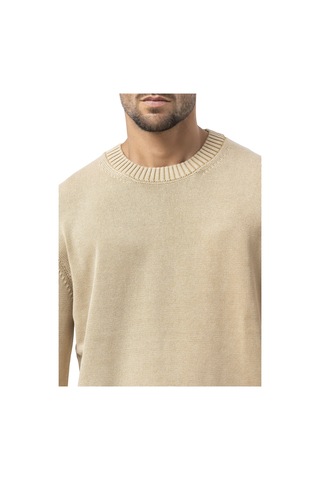 Cp289 Erkek Yuvarlak Yakalı Pamuklu Örme Kazak Stone