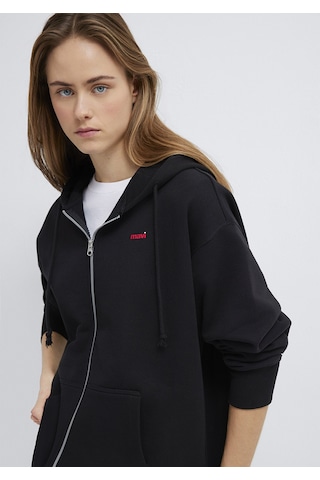 Mavi - Mavi Logo Baskılı Kapüşonlu Siyah Sweatshirt 1s10531-900 Siyah