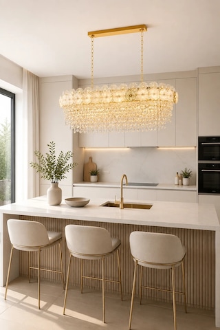Modern Premium Sarkıt Avizesi Salon Mutfak Yemek Masası Üstü Modelleri 18 X E14 Duy Diğer