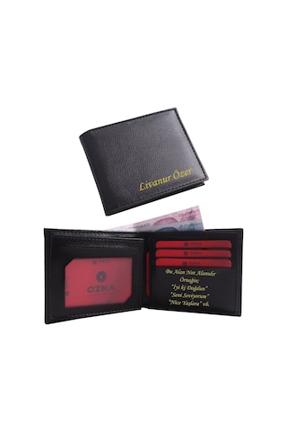 Ozka Leather Collection Erkek Deri Cüzdan Özel Not Ekle