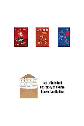 4 Gün 3 Gece + Taksiii + Her Yerde Kan Var Midi Boy + Okuma Sticker'ları