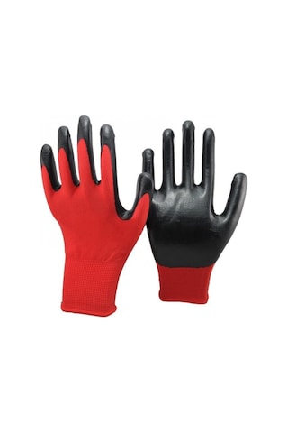 Kaanflex Kf-444-r No:10 Kırmızı-siyah 12 Li Nitril Eldiven