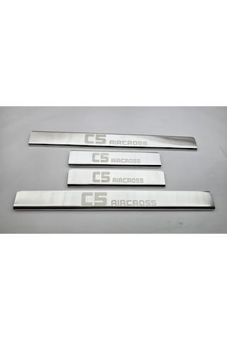 Citroen C5 Aircross Krom Kapı Eşiği 4 Parça Paslanmaz Çelik