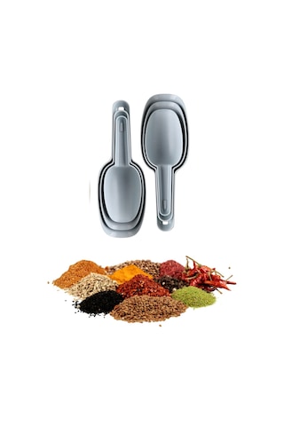 6 Adet Baharat Küreği, Un Şeker Bakliyat Kakao Mama Deterjan Erzak Kaşığı 6 Lı Set 2x 3 Boy Yeşil Yeşil