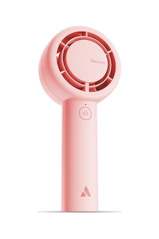 Aecooly Pb01 İç Spiralli Çift Halka Hava Akışı Teknolojili 5 Kademeli Soğutucu El Fanı Pembe