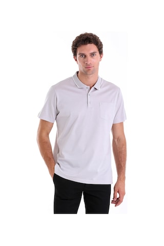 Hatemoğlu Gri Regular Fit Düz 100% Pamuk Polo Yaka Tişört Gri