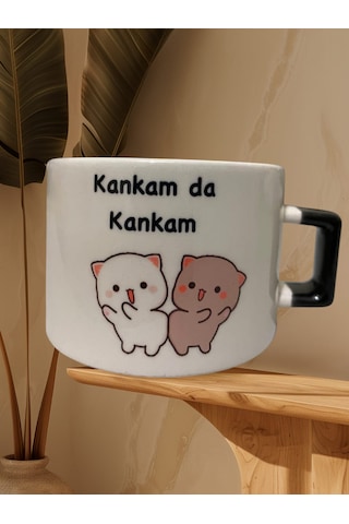 Kankamda Kankam Çift Taraf Yazılı Kupa Bardak Siyah Latte