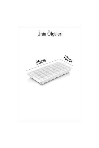 32 Bölmeli Kare Model Buz Kalıbı / 2'li Set - Beyaz Beyaz