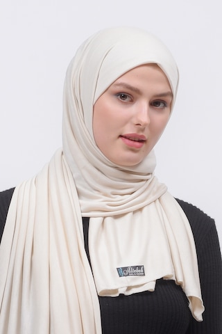 Altobeh Tesettür Kadın Düz Renk Penye Şal Hijab - Krem