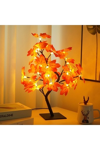 Novahub Demir Sanat Akçaağaç Yaprakları Lambası, Usb Gece Lambası, Noel Dekorasyonu, İç Mekan Aydınlık Ağaç Lambası Diğer