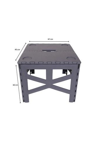 Kapris Katlanabilir Kamp Ve Piknik Sehpası Pratik Tank Masa 42x45x47cm 307 Siyah