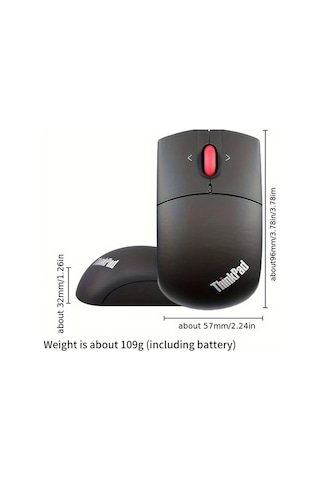 Besthome1 Lenovo Thinkpad 4y51a24585 Kablosuz Siyah Ergonomik Kablosuz Mouse Usb Laser Ofis İçin Besthome1