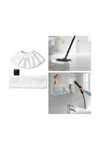 Karcher Beyaz Buharlı Temizlik Makinesi Bez Seti Beyaz
