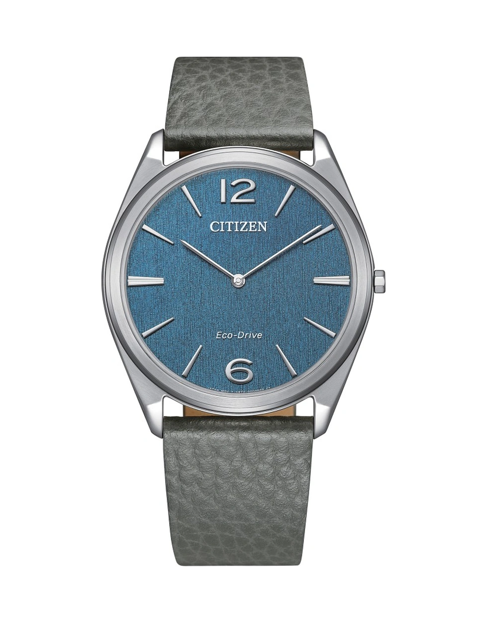 Citizen Ar3120-24l Eko-drive Safir Camlı Deri Kordon Çelik Kasa Gri Renk Erkek Kol Saati Metalik