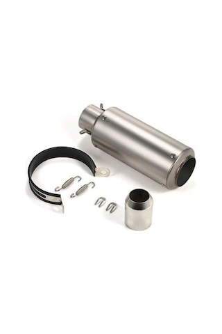 Pazly 38-51mm Evrensel Motosiklet Egzoz Borusu Tamir Parçası K21533 Kuyruk Gümüş