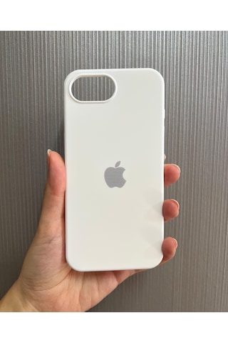 Apple Uyumlu iPhone 16e Logolu İçi Kadife Silikon Lansman Kılıf