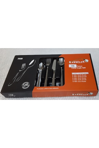 Kardelen 6 Kişilik 36 Parça İstanbul Model 304 18-10 Cr-Nr Birin Çelik