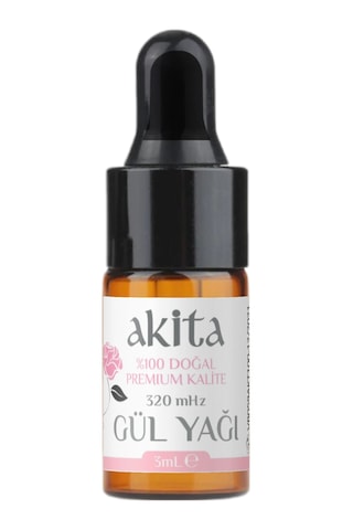 Akita Yüksek Frekans Doğal Gül Yağı Damlalıklı 3 ML