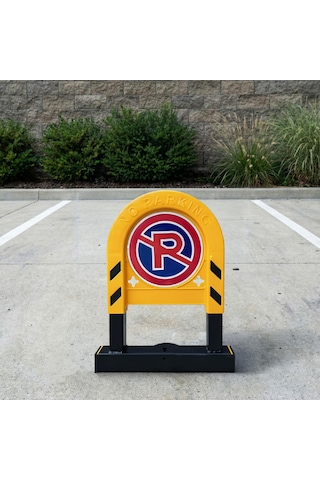 Kilitli Otopark Bariyeri 50 Cm, Yatar U Tip Park Bariyeri Baskılı -3838