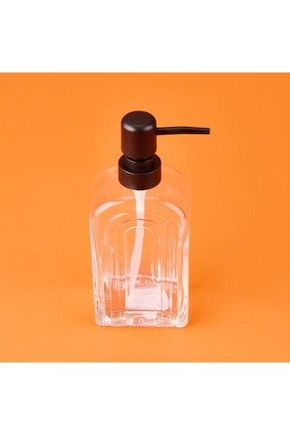 Mien Cam Sıvı Sabunluk - Şeffaf / Siyah - 20x8 Cm Şeffaf / Siyah