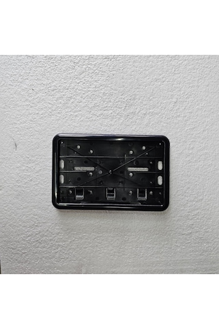 Kare Plakalık Motosiklet Uyumlu Parlak Siyah Plastik 26x17cm