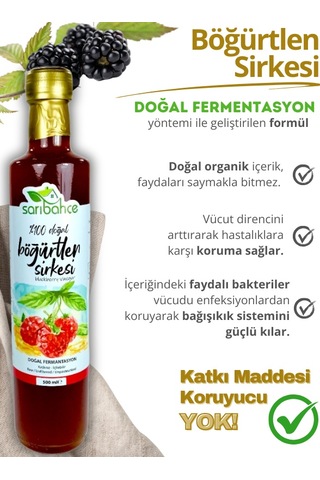 Böğürtlen Sirkesi 500 Ml - 2li Paket Doğal Fermantasyon