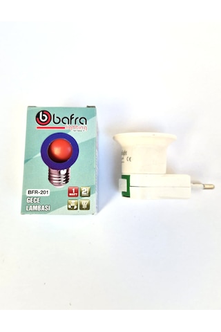 Gece Lambası Ve Anahtarlı Priz 1 Watt Kırmızı
