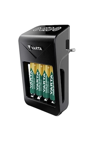 Lcd Plug Charger + 4 Adet 2100 Mah Pil Hediyeli
