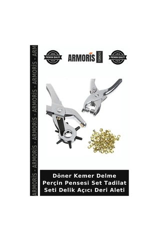 Döner Kemer Delme Perçin Pensesi Set Tadilat Seti Delik Açıcı Deri Aleti