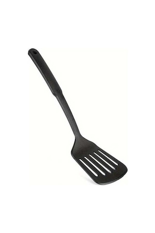 Trendooze 1 Adet Gaojunshop01 Siyah Yapışmaz Nylon Oluklu Spatula Isıya Dayanıklı Bpa İçermez Ergonomik Saplı Siyah Siyah
