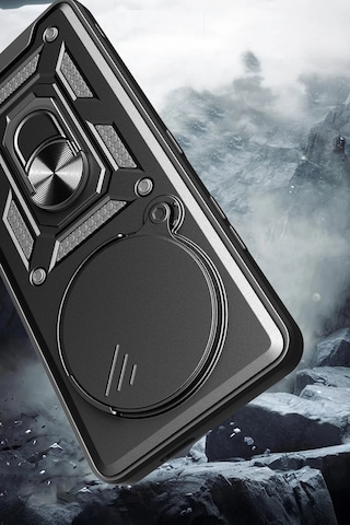 Newface - 517 - Xiaomi Mi 15 Ultra Kılıf Pars Lens Yüzüklü Silikon - Csmo-tex - - Yeşil
