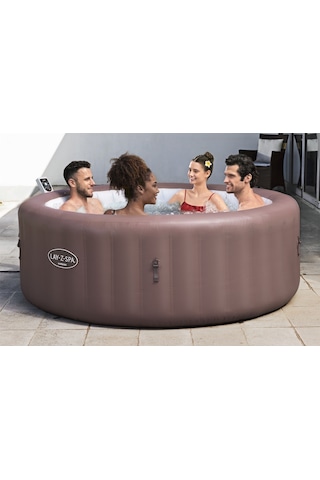 Lay-z-spa 6001g Hawaii Smart Airjet Enerji Tasarruflu Şişme Spa Havuzu, Mobil Uygulama Kontrollü, 4-6 Kişilik Mor