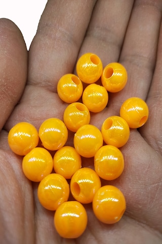 Janjan Hot Orange Boncuk 10 Mm Geniş Delik