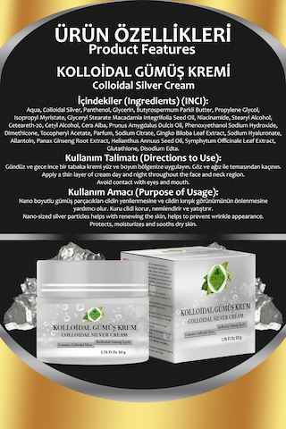 Gökçek Şifa Kolloidal Gümüş Kremi 50 G