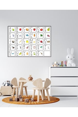 Oem Alfabe Tablo Pvc 1Mm 70 X 50 Cm