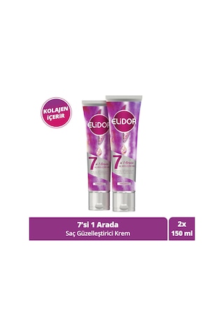 Elidor Saç Güzelleştirici Bakım Kremi 7'si 1 Arada Durulanmaz 150 Ml X2