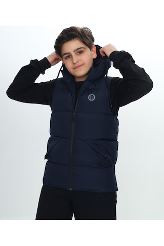 14093 Toontoy Erkek Çocuk Göğsü Armalı Şişme Yelek 14093 Lacivert